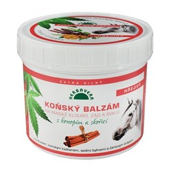 KOŇSKÝ balzám hřejivý se skořicí a konopím 500 ml