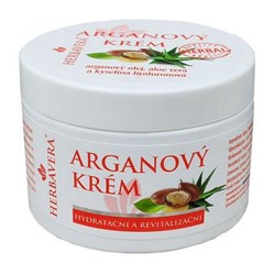 HERBAVERA Arganový hydratační krém Aloe vera + kyselina hyaluronová 150 ml