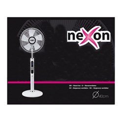 VENTILÁTOR stojanový NEXON 8 oscilací Black turbo