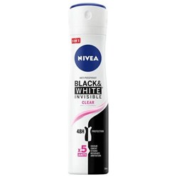 NIVEA deo sprej AP Black and White Clear 150 ml