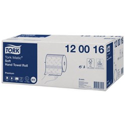 TORK Matic Premium papírové ručníky v roli 2vrstvé, bílé, 120 m      120016  1 role Prodej pouze po balení