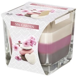 SVÍČKA vonná ve skle třibarevná Spa Garden 170 g 