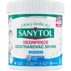 SANYTOL dezinfekční odstraňovač skvrn Zářivě bílá 450 g