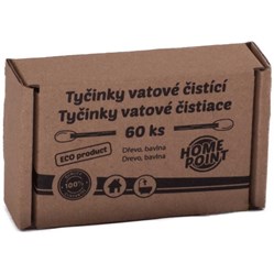 VATOVÉ tyčinky Eko dřevěné 60 ks          500017