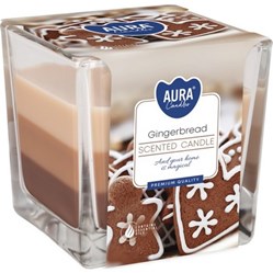 SVÍČKA vonná ve skle tři barvy Gingerbread  snk80  170 g