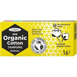 CARIN Cotton Organic tampony Normal 16 ks