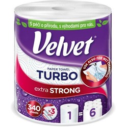 KUCHYŇSKÉ utěrky Velvet Turbo 3vrstvé  300 útržků