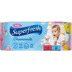 BABY wipes vlhčené ubrousky Superfresh 72 ks