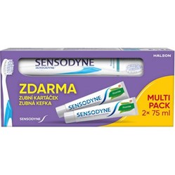 SENSODYNE Fluoride 2 x 75 ml + zubní kartáček