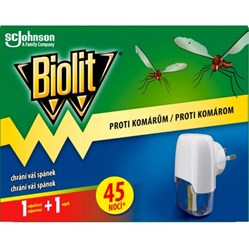 BIOLIT elektrický odpařovač tekutý 45 nocí + NN proti komárům