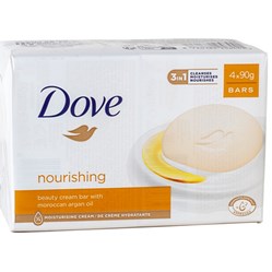 DOVE mýdlo Nourishing s arganovým olejem 4 x 90 g