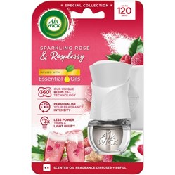 AIR WICK electric strojek + náplň Růžový sekt + Maliny 19 ml