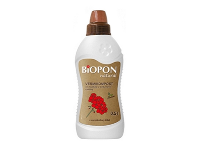 BOPON Natural Vermikompost Muškáty, balkonové květiny 500 ml