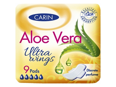 CARIN Aloe Vera Ultra Wings 9 ks