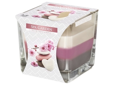 SVÍČKA vonná ve skle třibarevná Spa Garden 170 g 