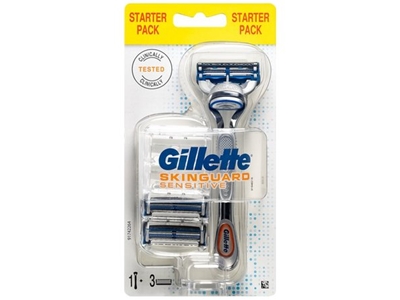 GILLETTE SkinGuard Sensitive strojek + 3 hlavice