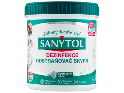 SANYTOL dezinfekční odstraňovač skvrn na barevné prádlo 450 g