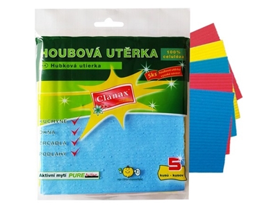 HOUBOVÁ utěrka Clanax 18 x 16 x 0,5 cm  5 ks 