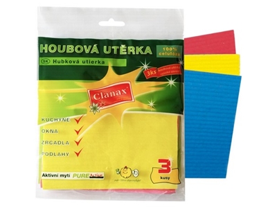 HOUBOVÁ utěrka Clanax 18 x 16 x 0,5 cm  3 ks      0220047