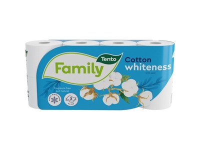 Toaletní papír Tento Cotton Family Whiteness 2vrstvý 8 ks