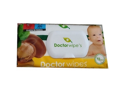 Doctor Wipe's dětské vlhčené ubrousky s arganovým olejem s klipem 72 ks