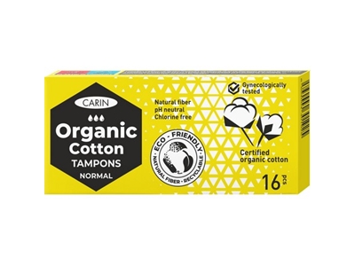 CARIN Cotton Organic tampony Normal 16 ks