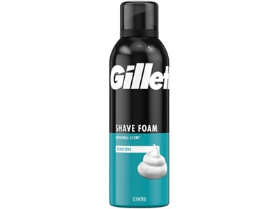 GILLETTE Sensitive pěna na holení pro citlivou pokožku 200 ml