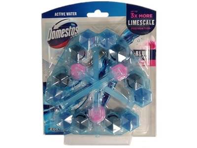 DOMETOS Power 5 WC blok Activ Blue Pink and Magnolia 3 x 55 g