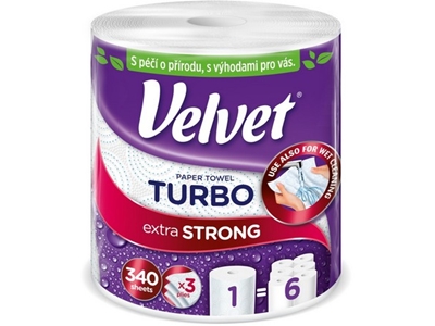 KUCHYŇSKÉ utěrky Velvet Turbo 3vrstvé  300 útržků