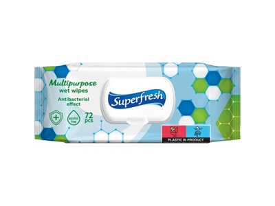 Superfresh vlhčené ubrousky antibakteriální 72 ks