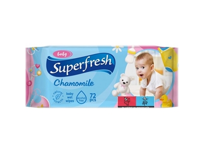 BABY wipes vlhčené ubrousky Superfresh 72 ks