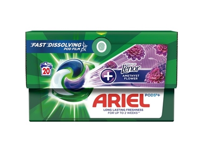 ARIEL gelové kapsle Amethyst Flower Plus 20 ks  NOVINKA