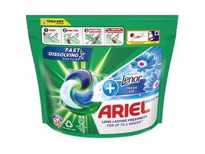 ARIEL gelové kapsle Plus Fresh Air 36 ks