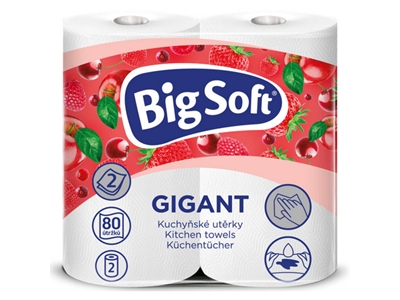 KUCHYŇSKÉ utěrky Big Soft Gigant 2 role