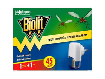 BIOLIT elektrický odpařovač tekutý 45 nocí + NN proti komárům