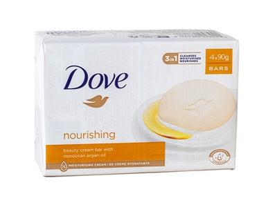 DOVE mýdlo Nourishing s arganovým olejem 4 x 90 g