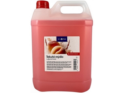 VIONE tekuté mýdlo s perletí růžové Broskev 5 l s glycerinem